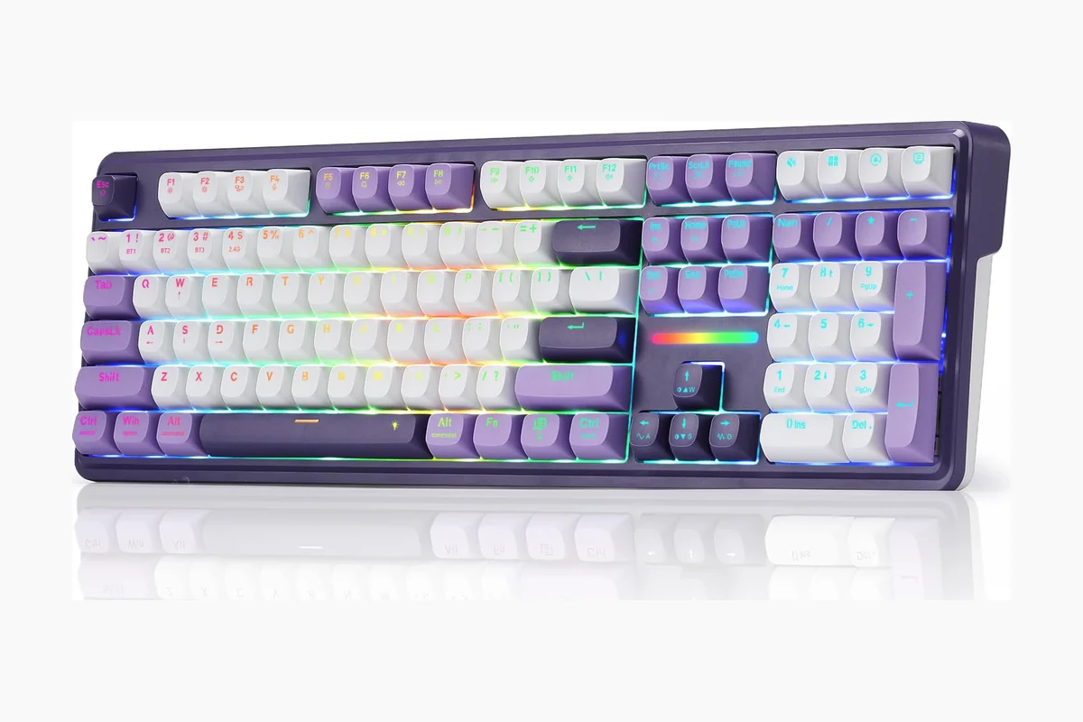 Redragon K745 PRO Wireless Gasket RGB Gaming Keyboard, 108 Keys Mechanical Keyboard w/Extra 4 product image