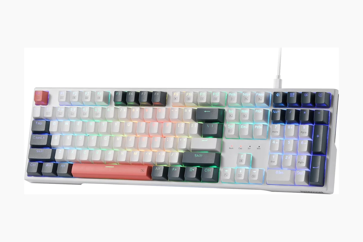 Best Keyboard For Programmers: Top Options Evaluated for 2026 1 Redragon K668 RGB Gaming Keyboard, 108 Keys Wired Mechanical Keyboard w/Extra 4 Hotkeys, Sound product image