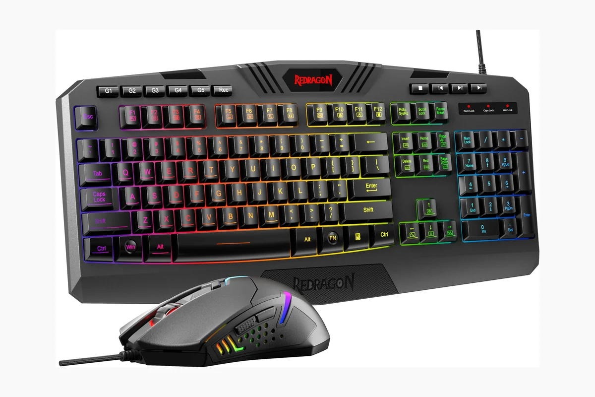 Redragon S101-3 PRO Gaming Keyboard and Mouse, RGB Backlit Programmable Keyboard Mouse with Software, product image