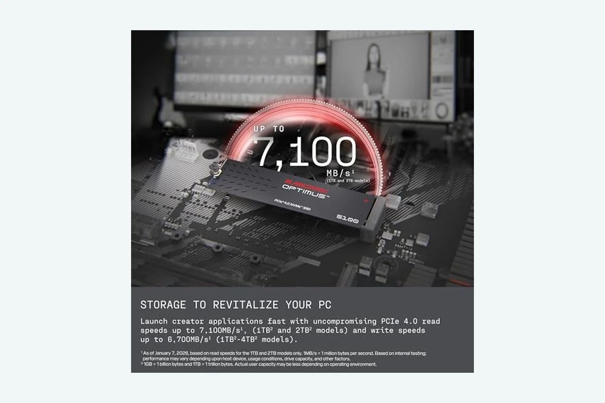 Best NVMe SSD for Laptop: Top Picks and Upgrade Guide 2 SANDISK 500GB Optimus 5100 NVMe SSD - PCIe 4.0 x4, M.2 2280, Up to product image