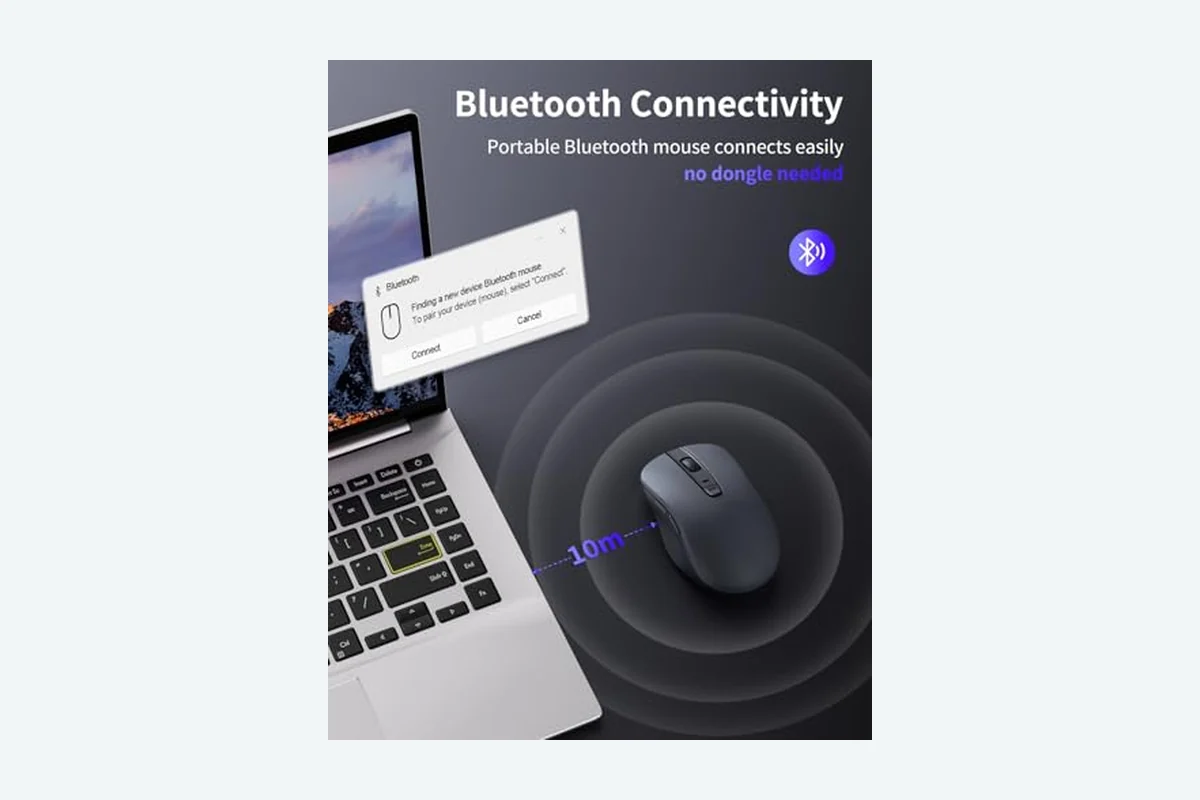 Best Silent Mouse: Top Quiet Mice Evaluated 2 wegear Bluetooth Mouse Silent Wireless Mice, Cordless Computer Mouse-Grey product image