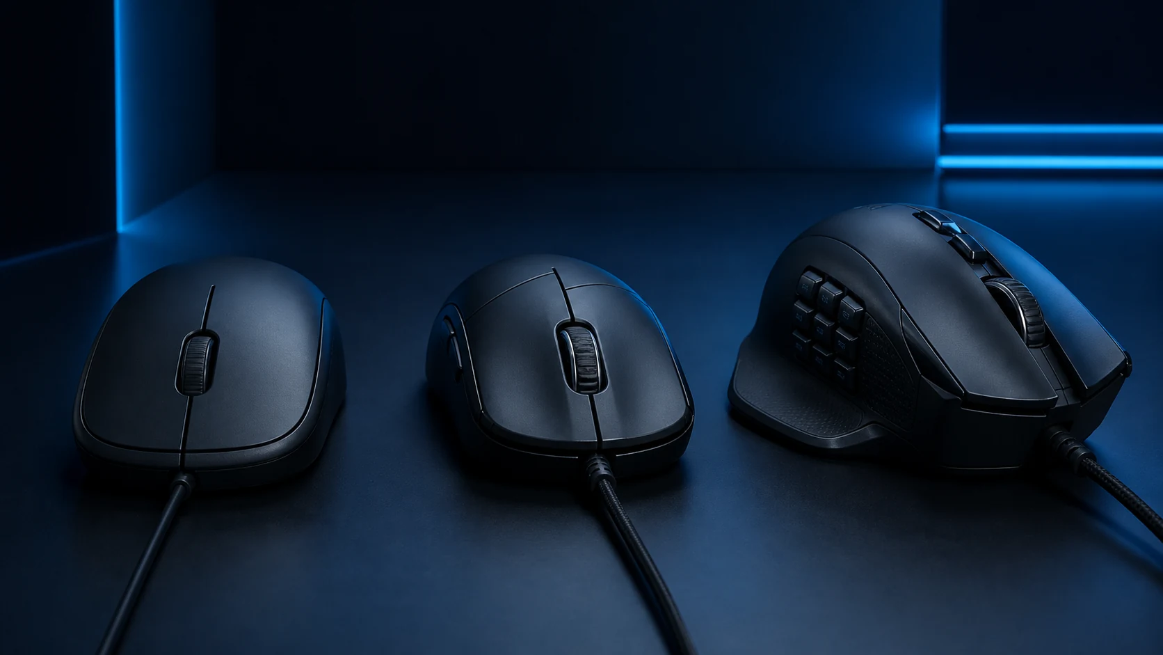 Basic office, lightweight gaming, and ergonomic multi-button wired mice